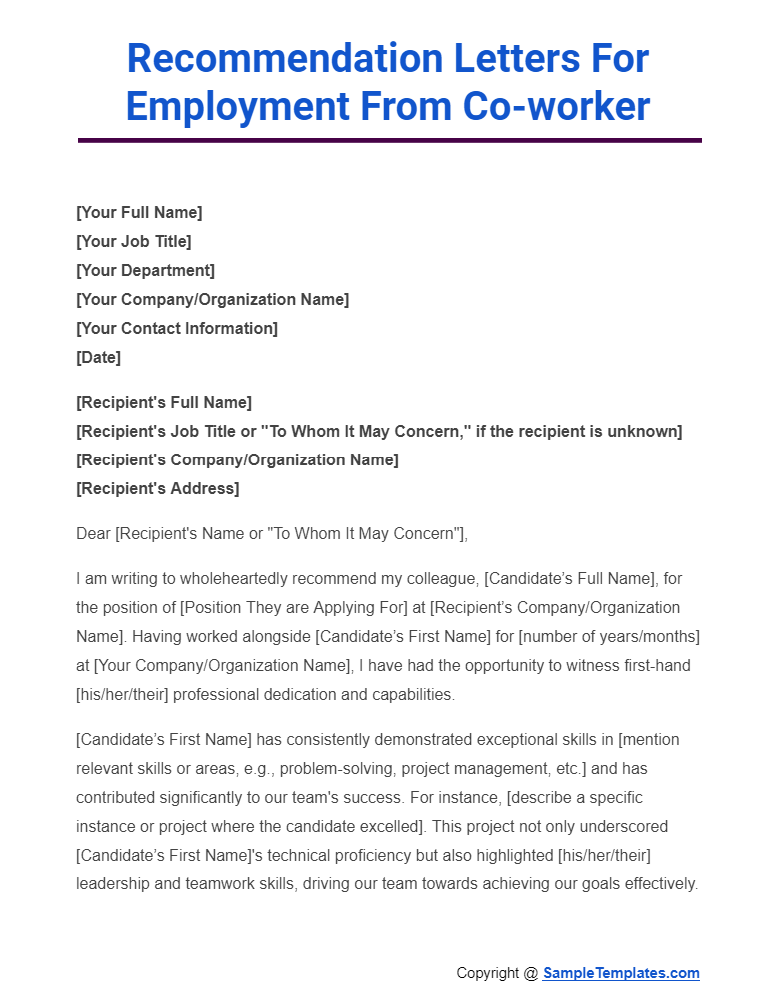 Adoption Recommendation Letter Template
