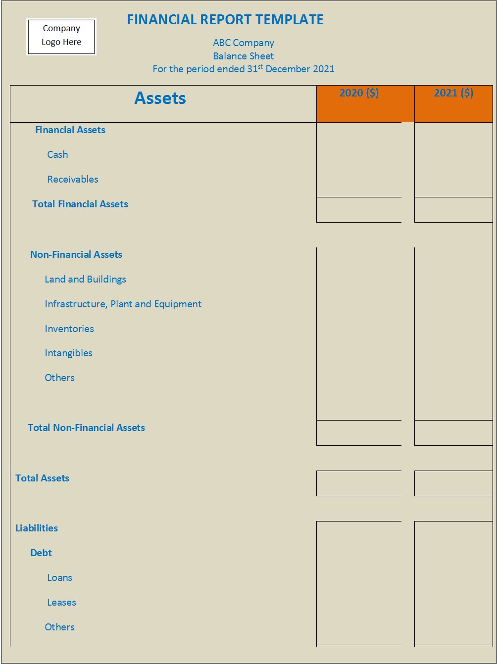Financial Report Template