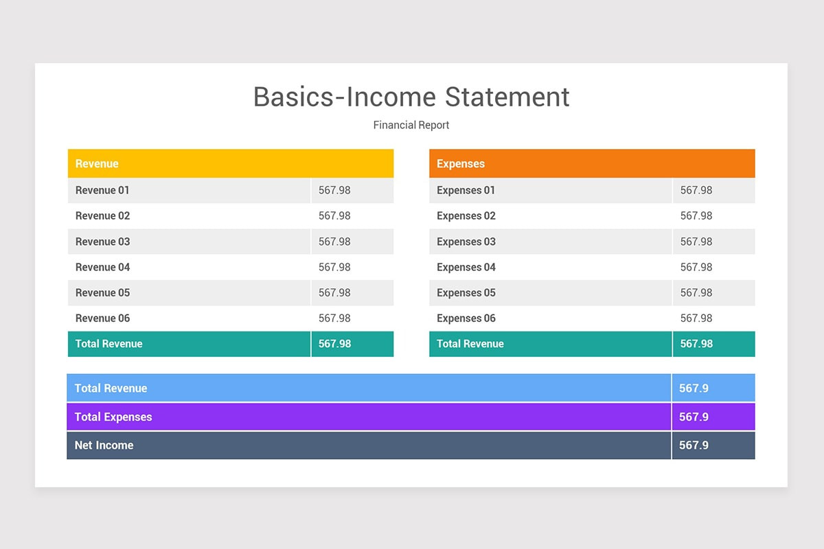 Financial Report Template