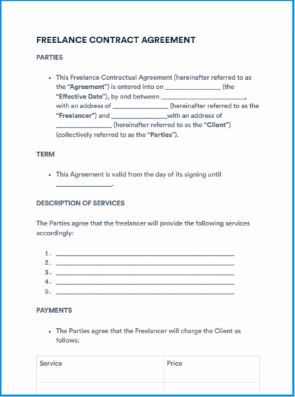 Freelance Contract Template