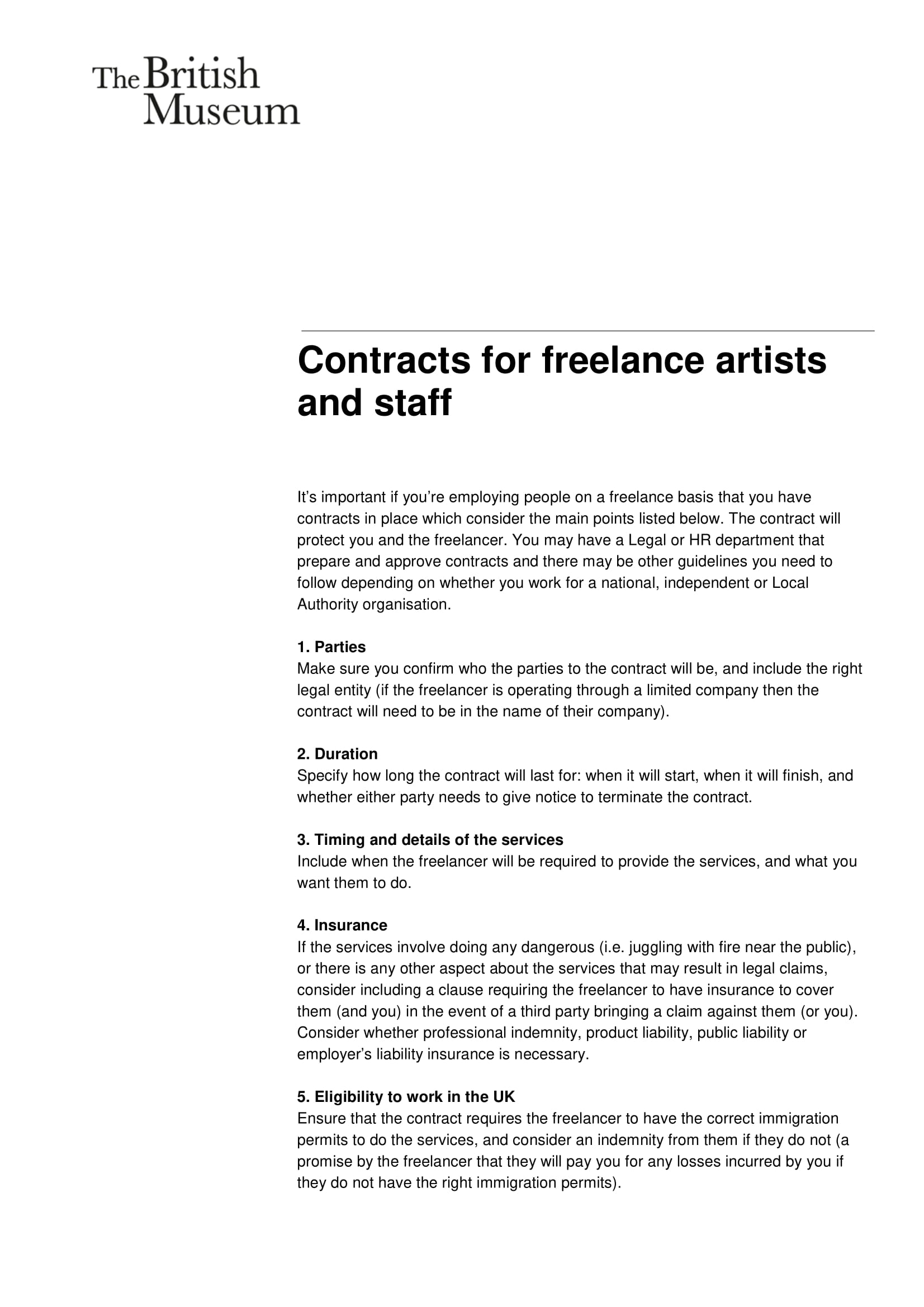 Freelance Contract Template