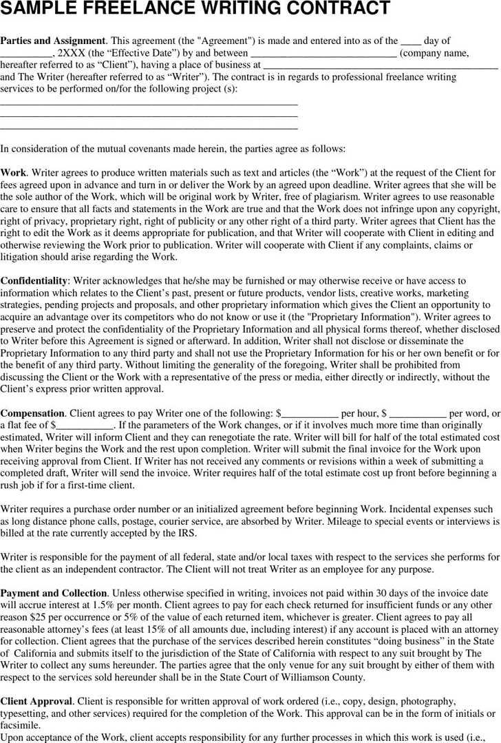 Freelance Contract Template