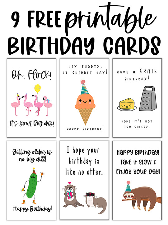 Funny Happy Birthday Cards Template