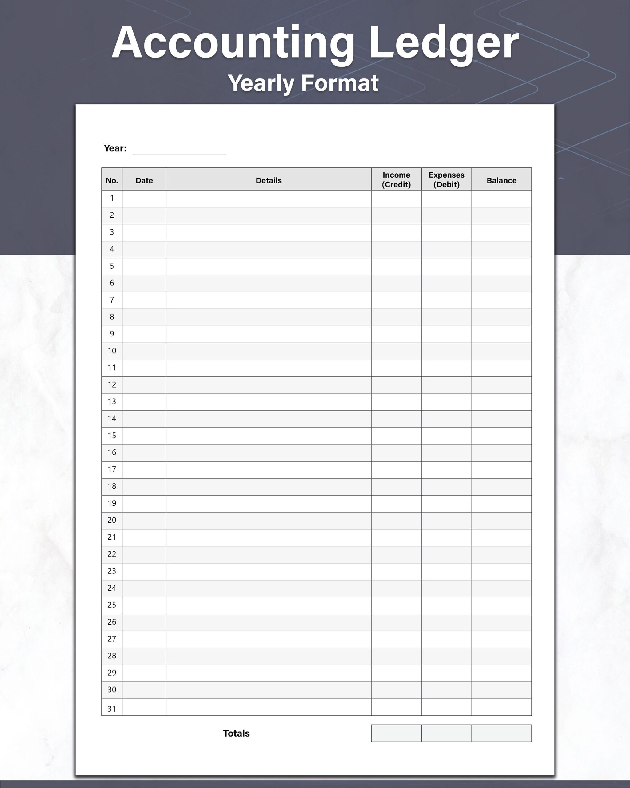 General Ledger Template