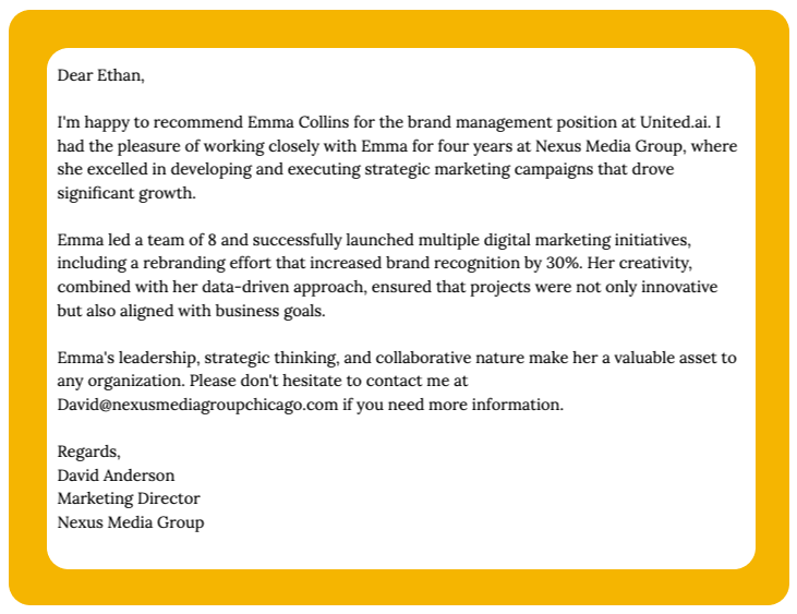 General Reference Letter Template