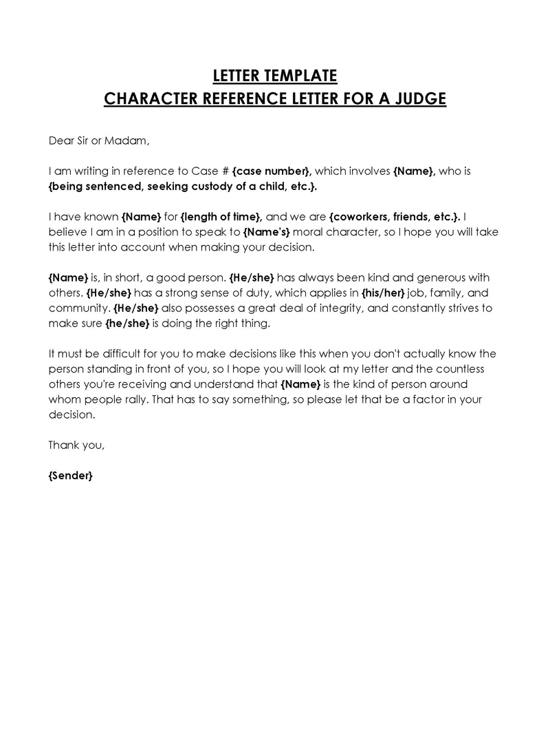 General Reference Letter Template