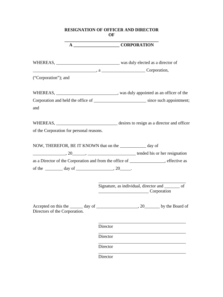 Police Officer Resignation Letter Template