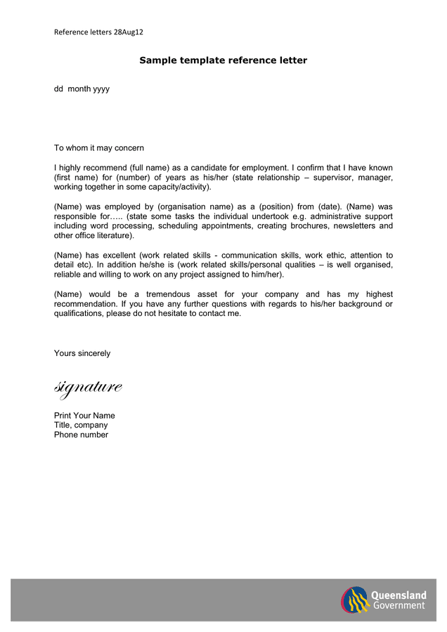 Recommendation Letter Template for Tenant From Friend