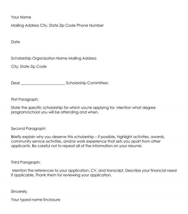Scholarship Appeal Letter Template