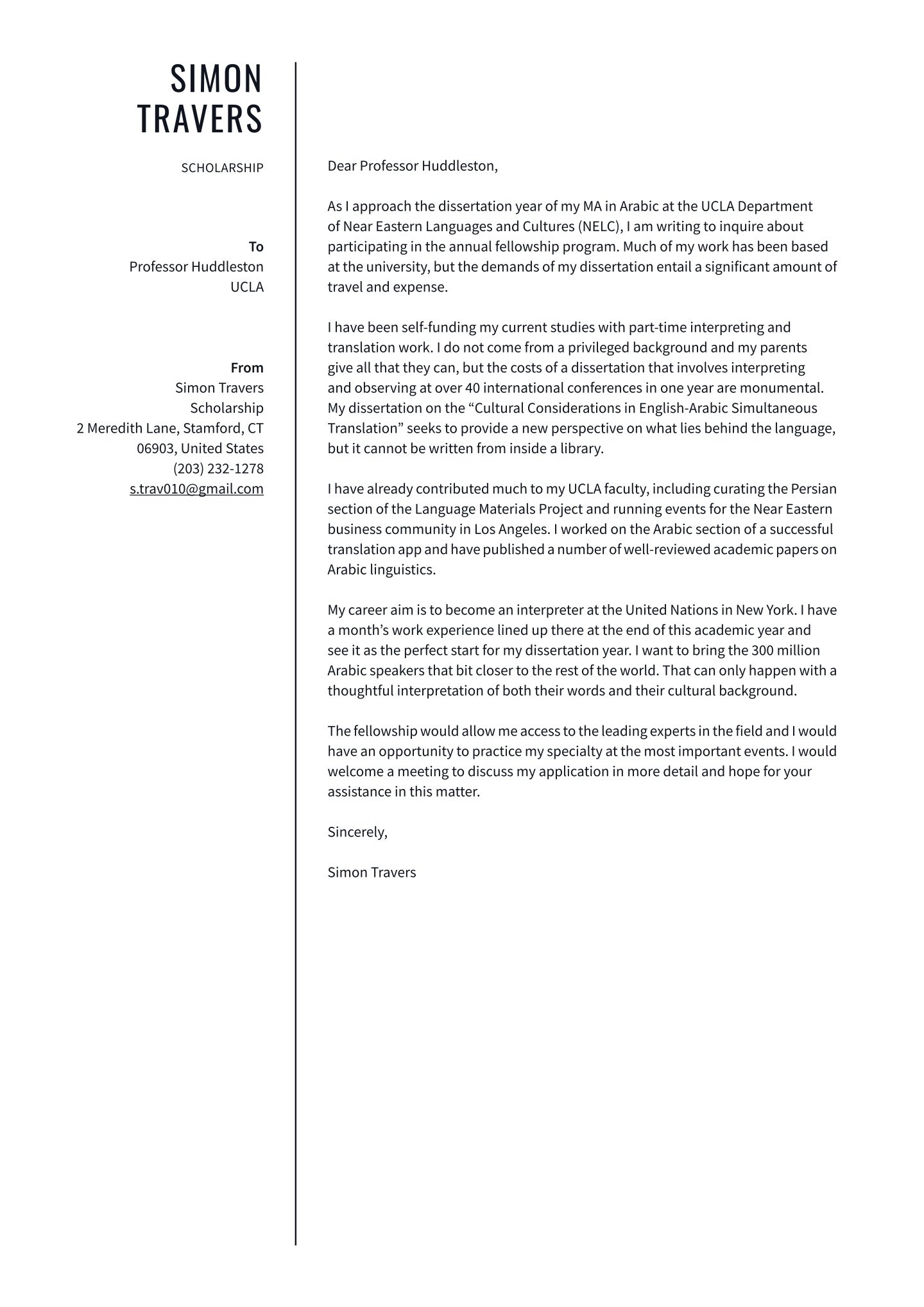 Scholarship Appeal Letter Template