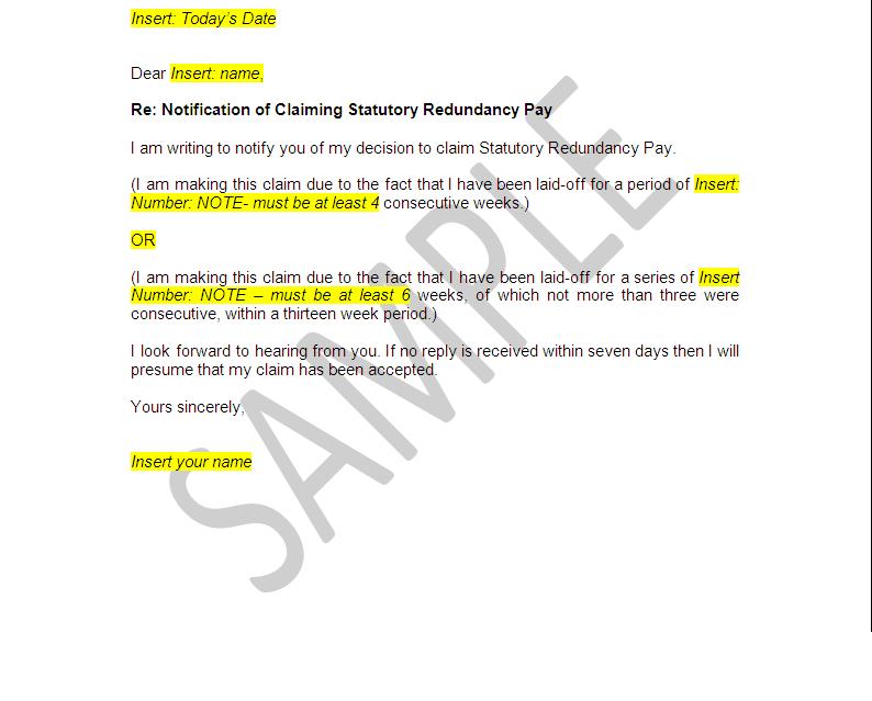 Work Contract Termination Letter Template