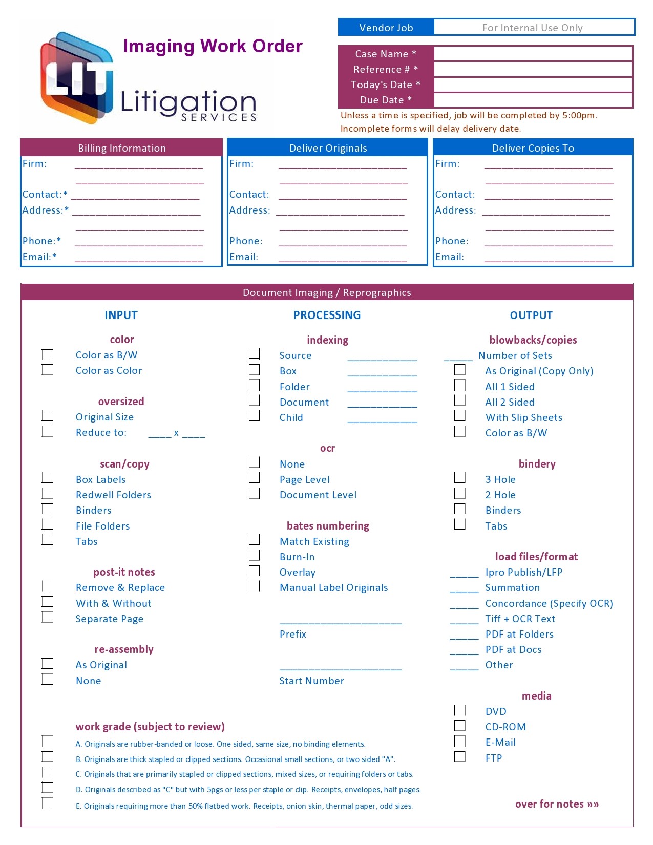 Work Order Template